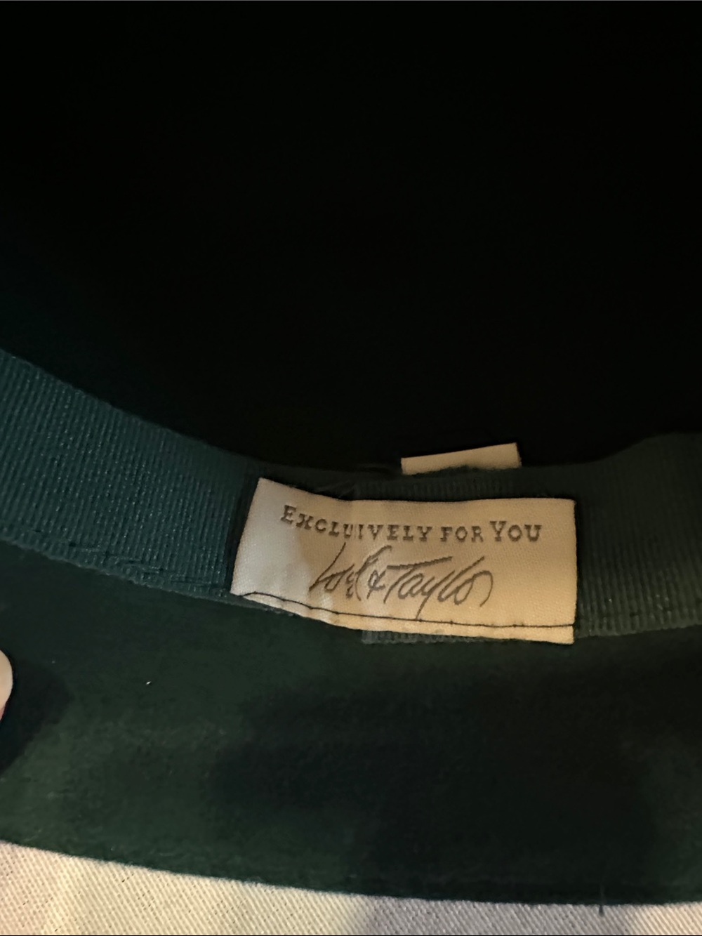 Lord & Taylor Vintage Forest Green Wool Hat - Picture 2 of 8
